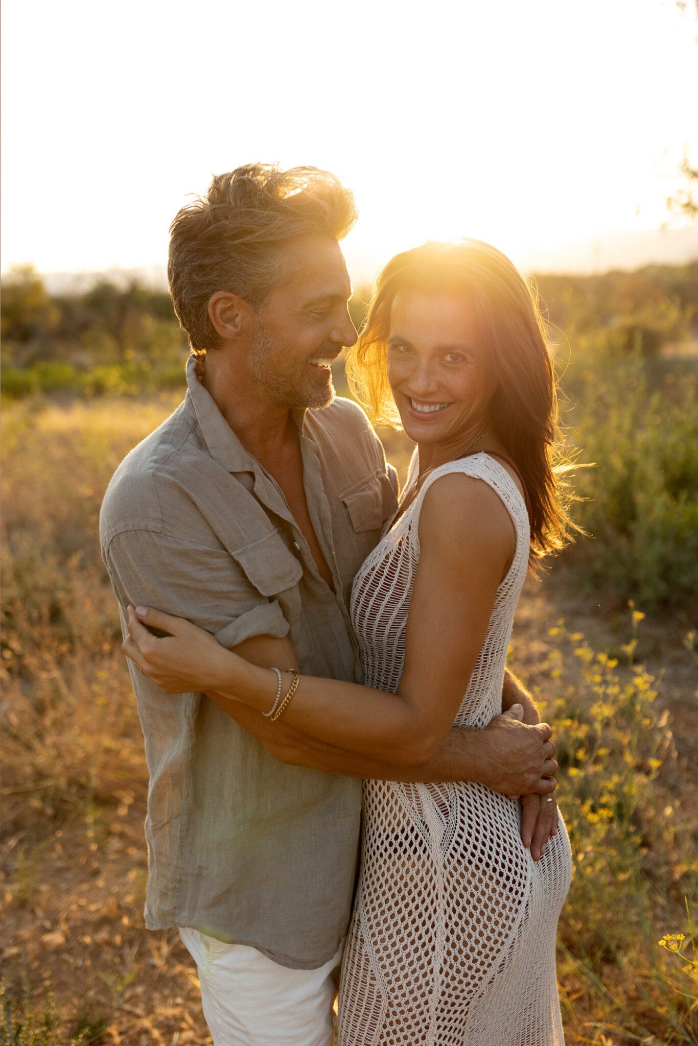 alena and chris sunset photo