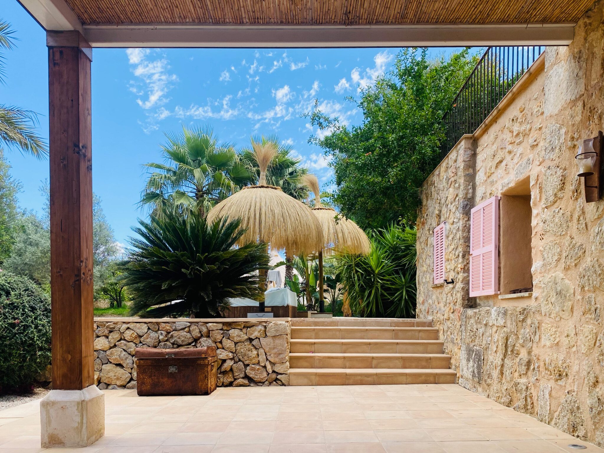 finca rustica shooting location mallorca terrace