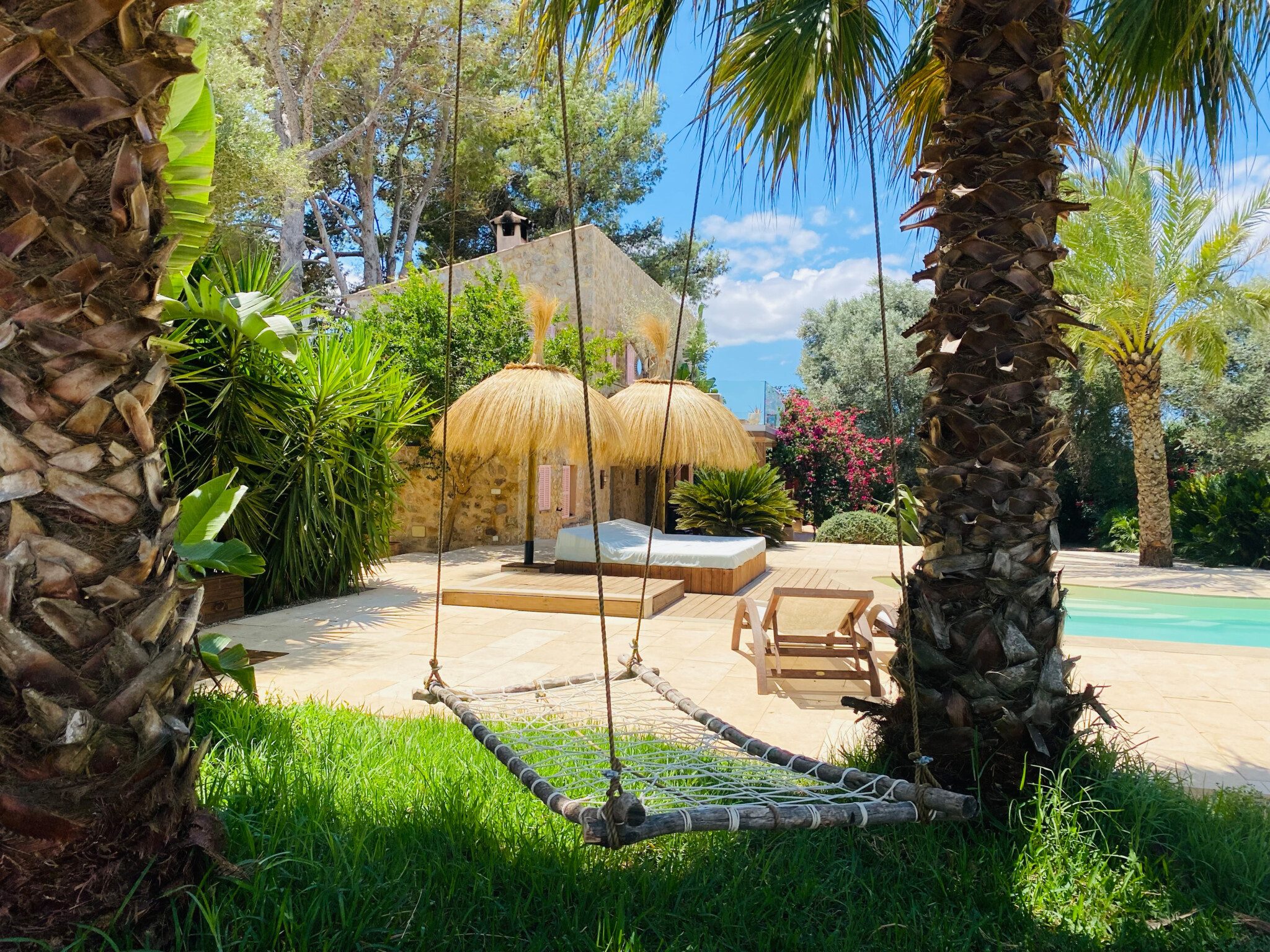 finca shooting location mallorca garden swing pool