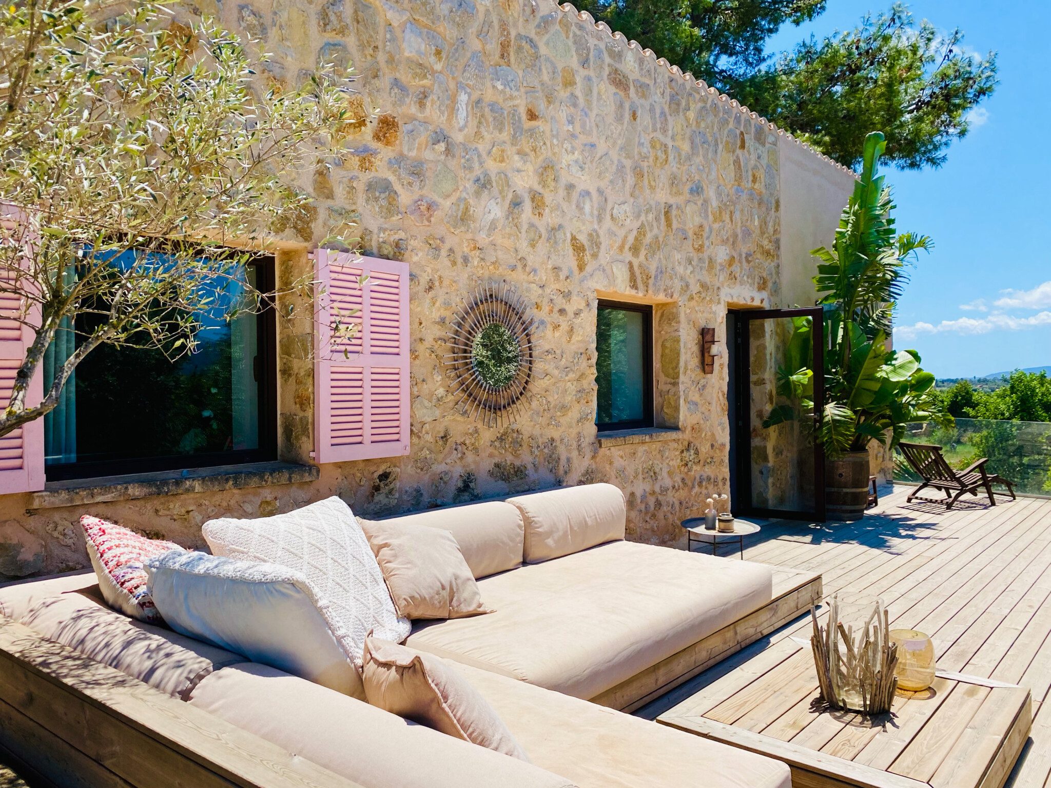 finca shooting location mallorca wooden terrace lounge2