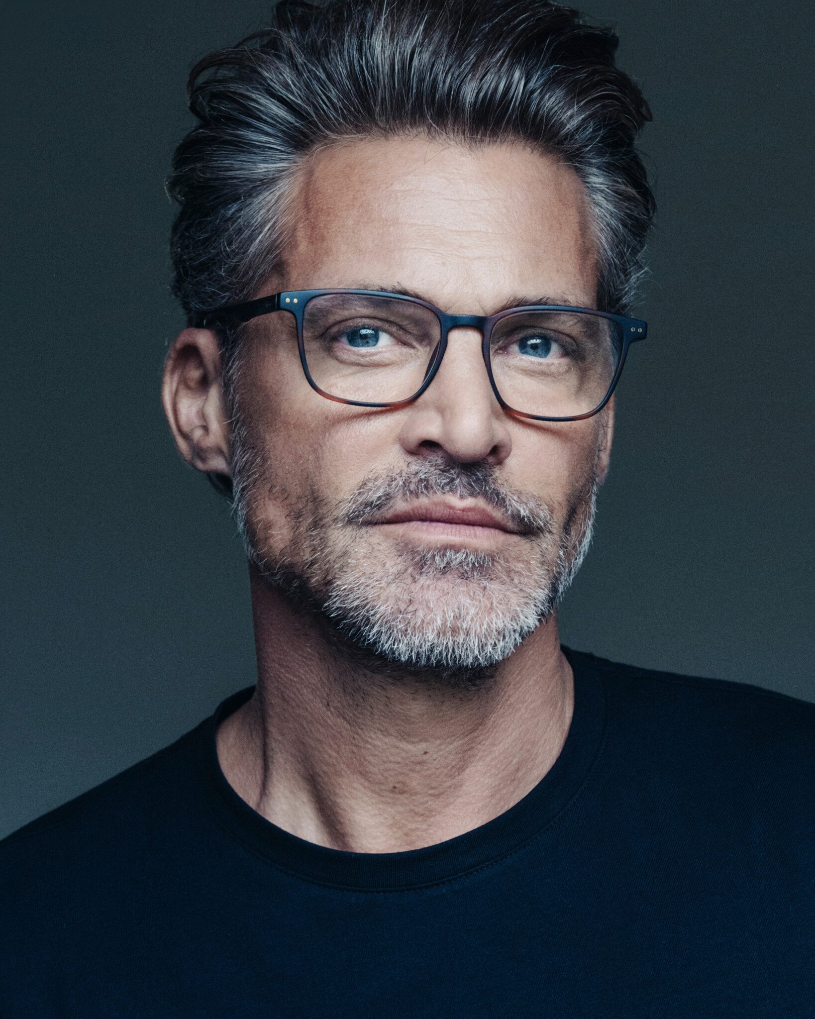 male model shooting bestager glasses classic