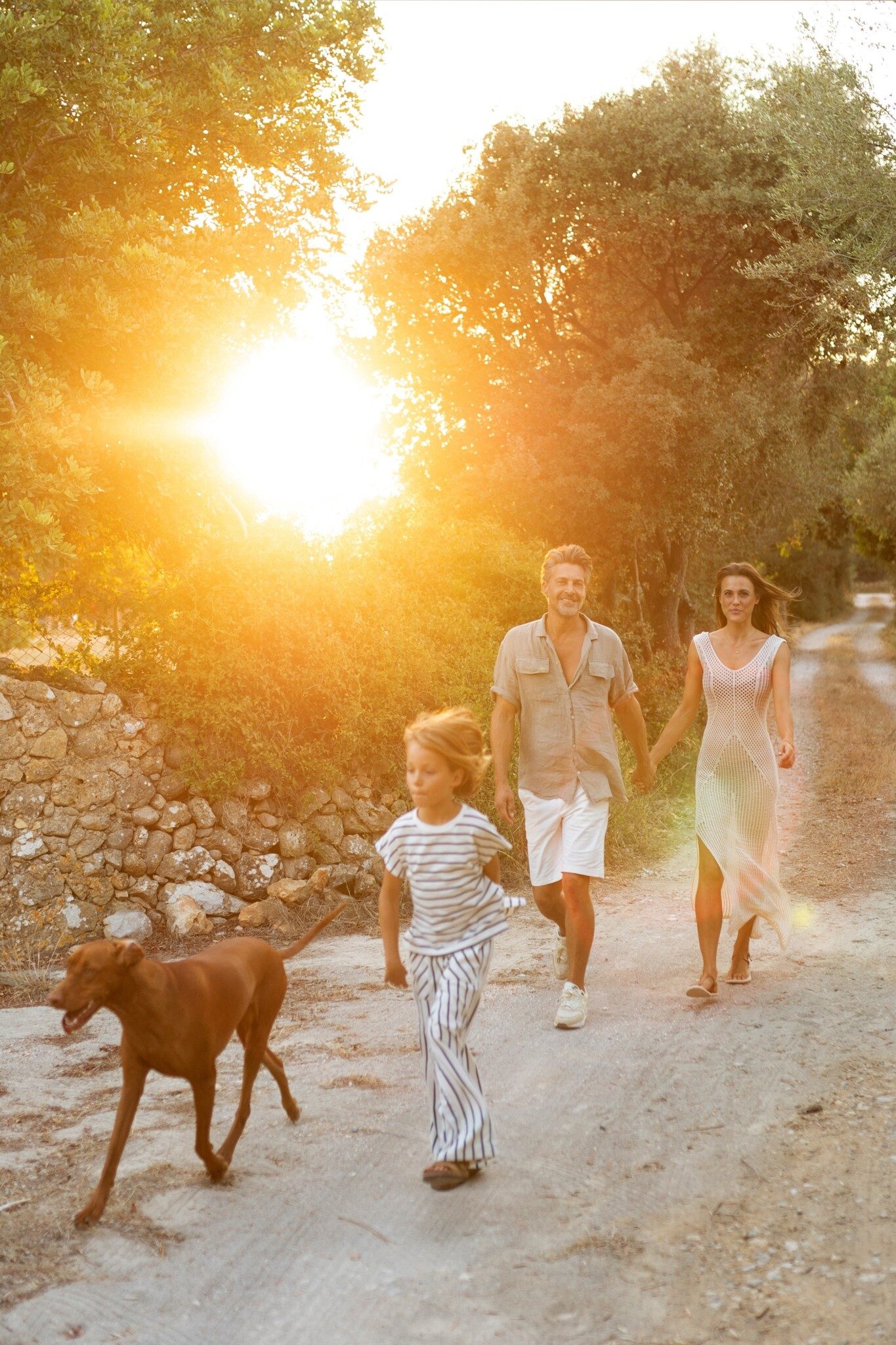 model family shooting walking the dog 1