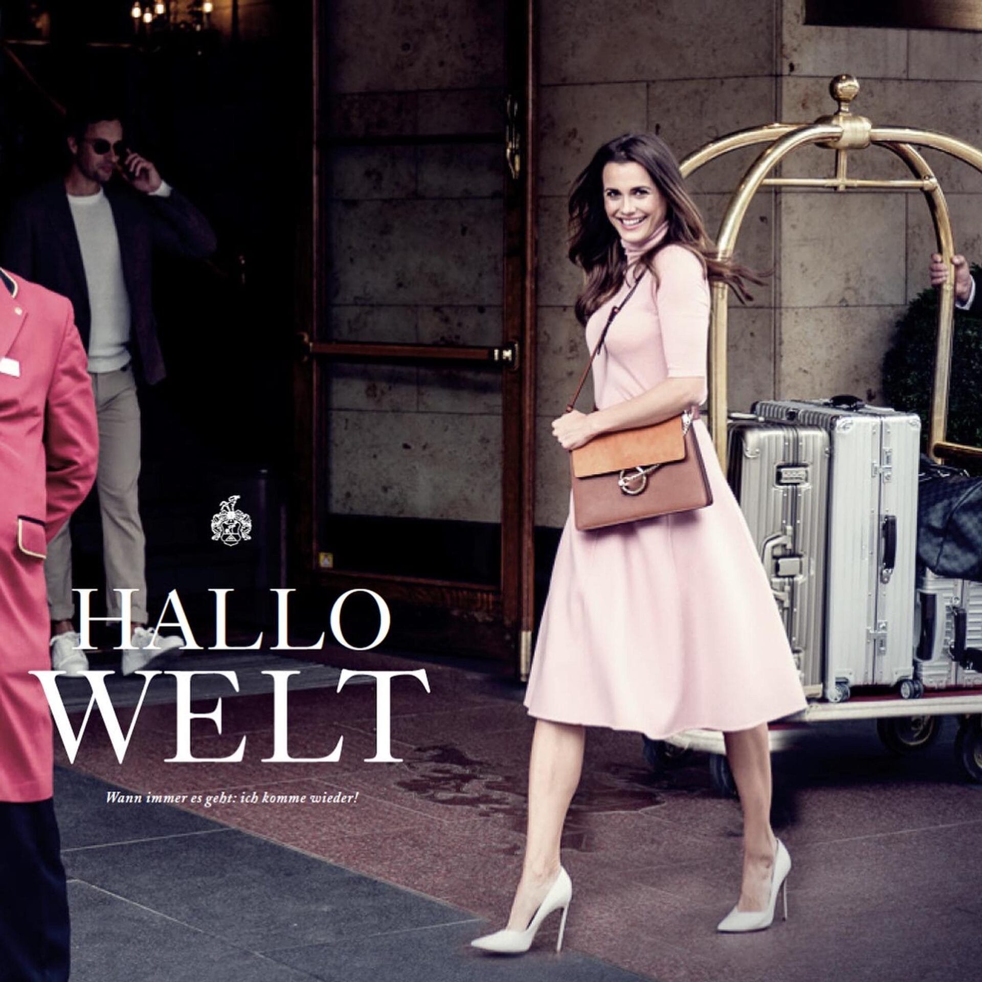 editorial hotel shoot rich suitcase