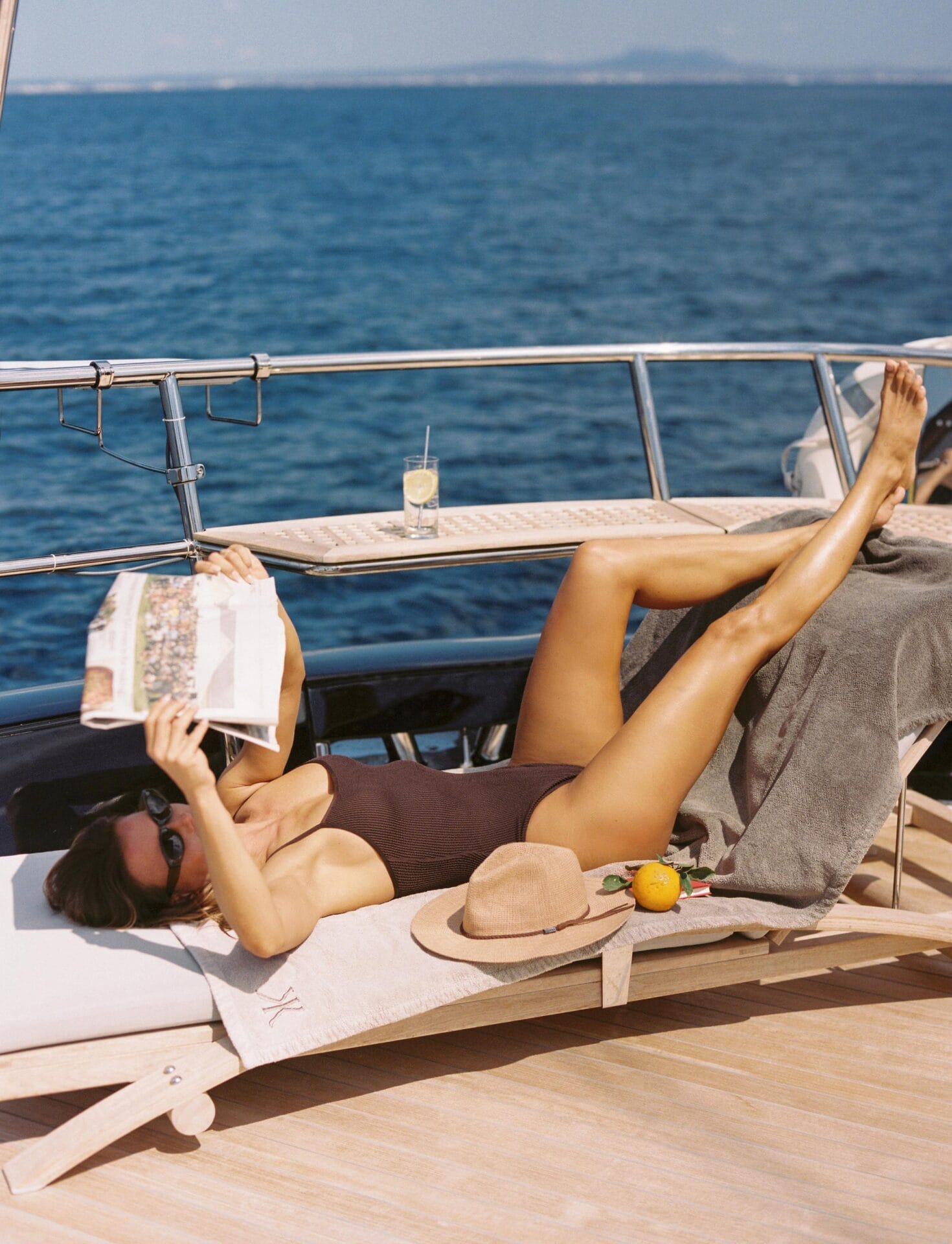 yacht boat legs newspaper